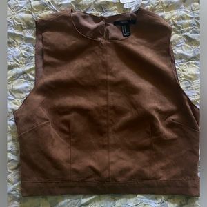 Brown Western Forever 21 Crop Top